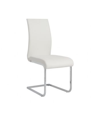 Set of 4 Faux Leather Long Back Cantilever Chairs for Dining Room or Office