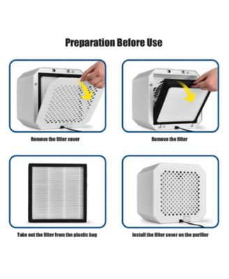 Desktop HEPA Air Purifier Home Air Cleaner with 2-in-1 Composite HEPA Filter