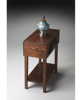 Solid Wood Rectangular End Table With Drawer And Shelf