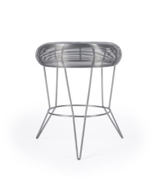 Contemporary Round Top End Table with Wire Base for Living Room