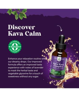 Kava Kava Complex | Mood Support Supplement, Calming High Concentration Extract with Chamomile & Lavender Flavor | 60ml