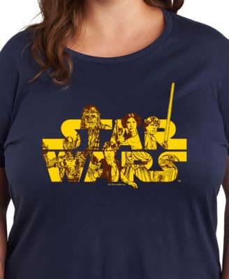 Plus Size Star Wars Logo Graphic T-Shirt