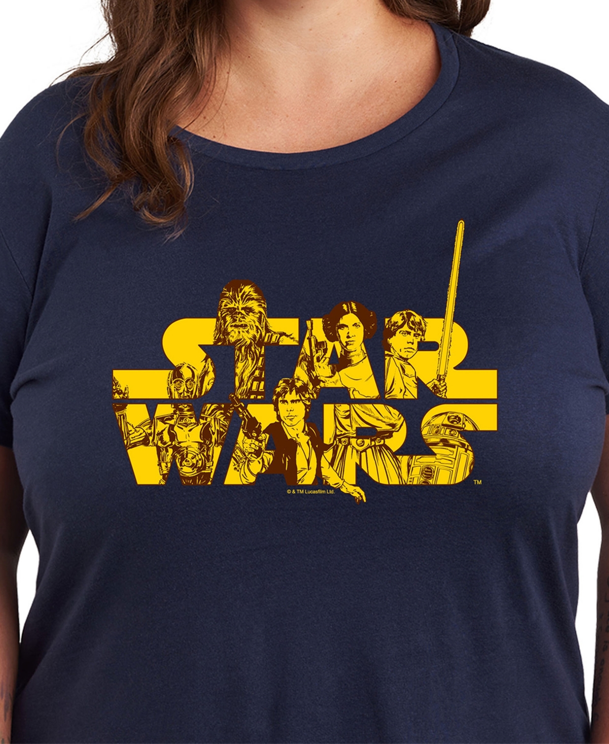 Hybrid Apparel Plus Size Star Wars Logo Graphic T-shirt