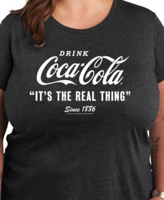 Plus Size Coca-Cola The Real Thing Graphic T-Shirt