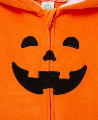 Baby Pumpkin Fleece Footed Coverall