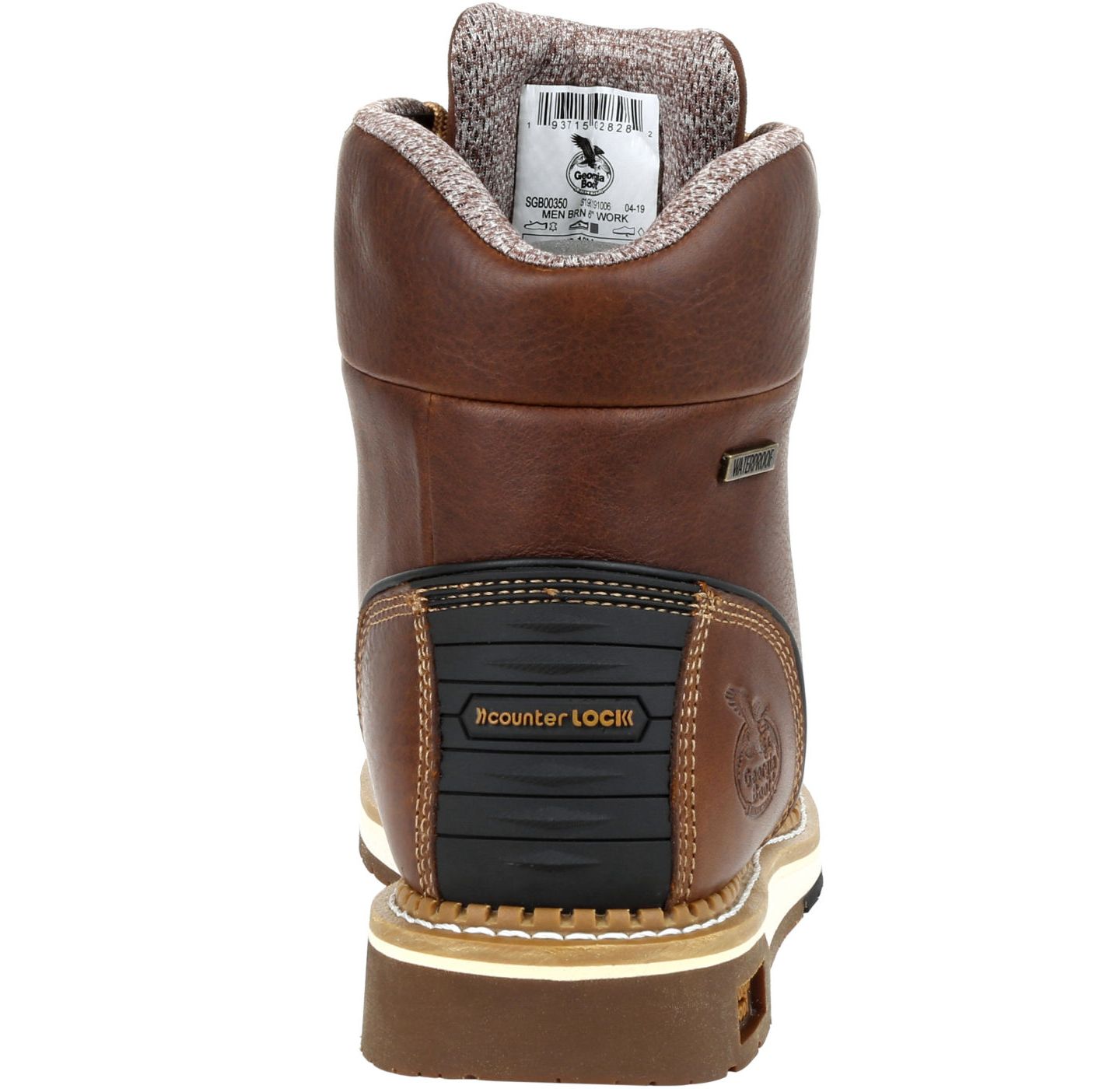 Мужские ботинки GEORGIA BOOT Amp LT Wedge Steel Toe Waterproof Work Boot, цвет: Коричневый — фото 5