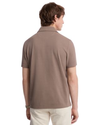 Men's Short-Sleeve Bubble Knit Polo Shirt