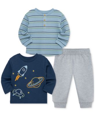 Baby Boys Space T-Shirts & Jogger Pants, 3 Piece Set