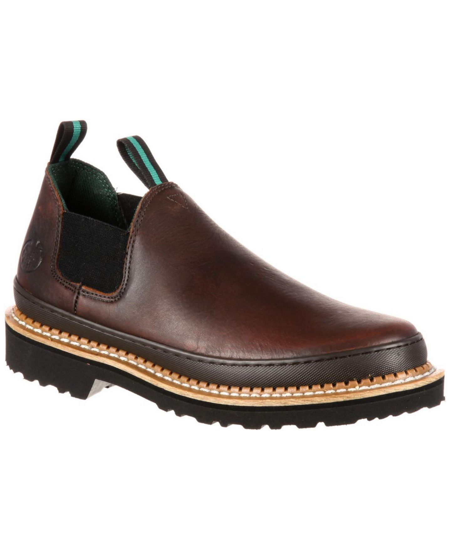 Мужские туфли GEORGIA BOOT Georgia Giant Soggy Brown Steel Toe Romeo, цвет: Коричневый — фото 1