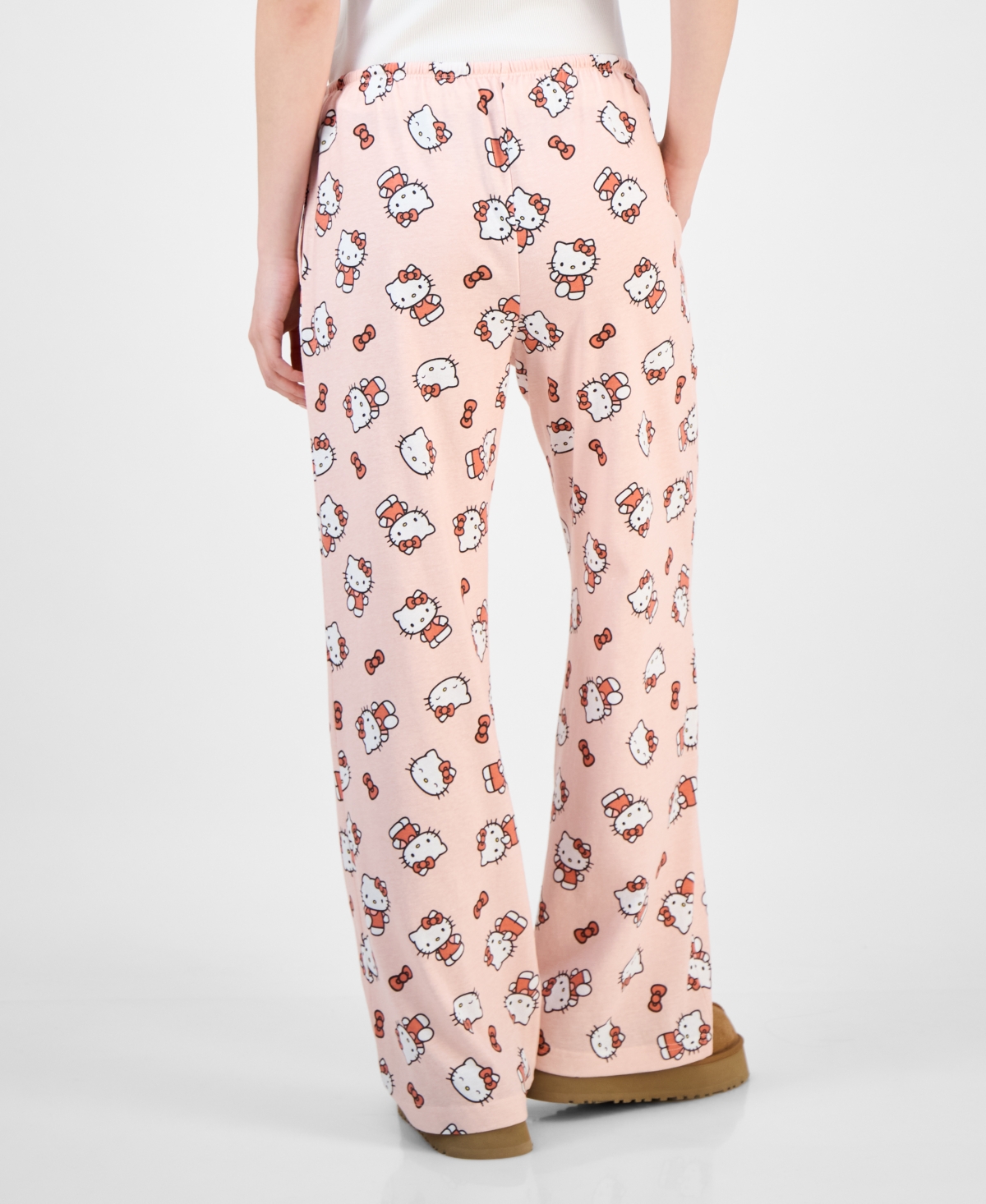 Love Tribe Junior's Hello Kitty Allover-print Drawstring Pants In Pink