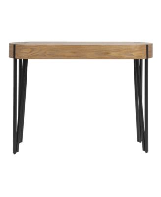CREATIVE CO-OP 14" Astoria Wood White Oak Console Table