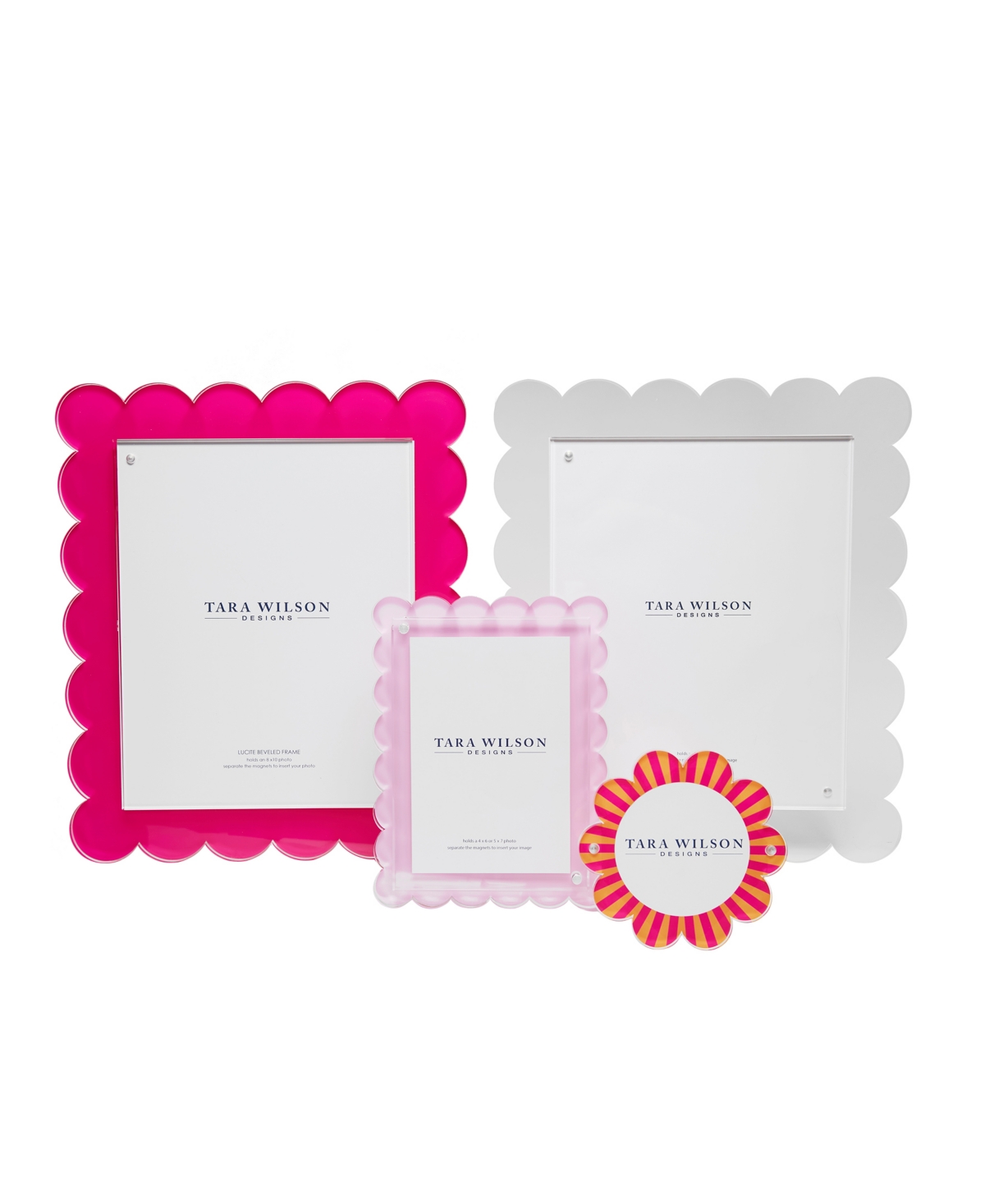 TARA WILSON DESIGNS SCALLOP FRAME, 8" X 10" 