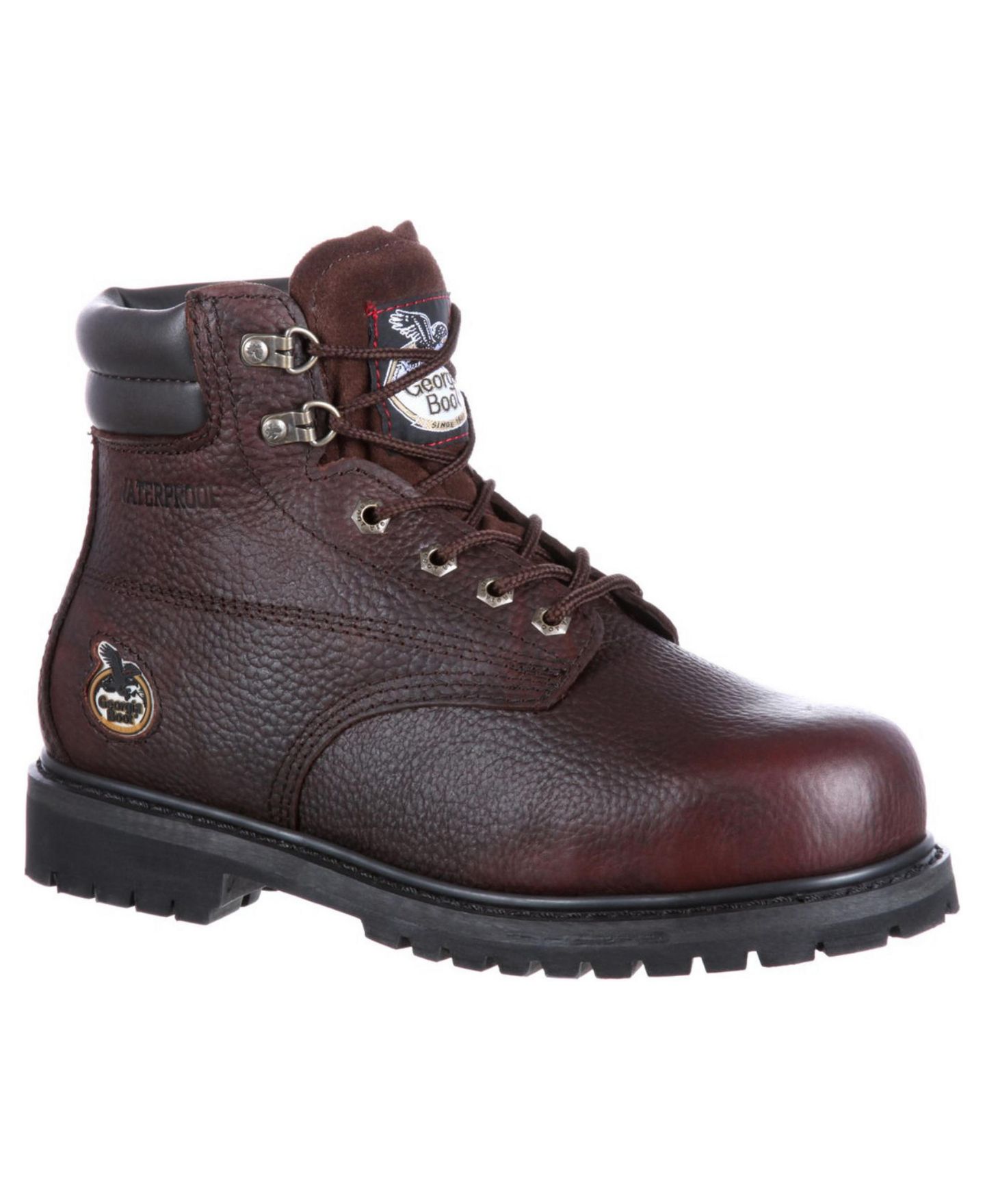 Мужские ботинки GEORGIA BOOT Oiler Steel Toe Waterproof Work Boot, цвет: Коричневый — фото 1