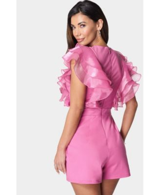 Women's Organza Ruffle Romper