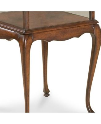 Tempered Glass Rectangular End Table with Polished Edges