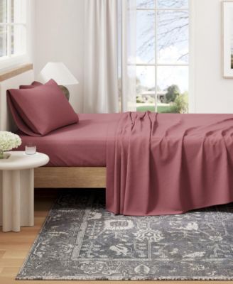 Heathered Melange Cotton Jersey Knit Sheet Set