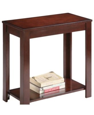 End Table with Shelf for Living Room or Bedroom Storage and Display