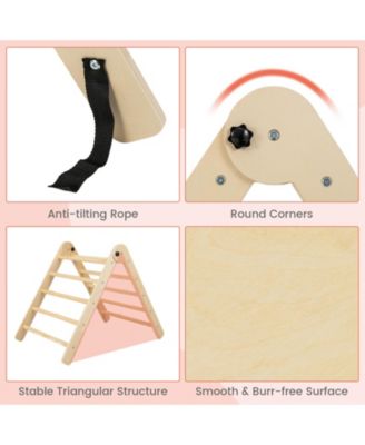 3-in-1 Climbing Set Foldable and Adjustable Kids Triangle Set