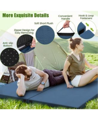Foldable Camping Mattress with High density foam Cushion and Anti-slip Bottom