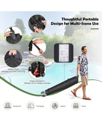 10 x 20 Feet Outdoor Pop-Up Patio Folding Canopy Tent