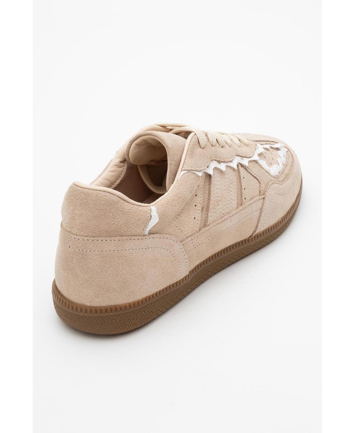 Женские кроссовки Forever & Always Shoes Shiva Suede Leather Sneakers (Women), цвет: Бежевый замшевый кожаный — фото 3