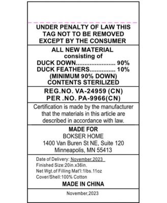 Medium 700 Fill Power Luxury White Duck Down Pillow