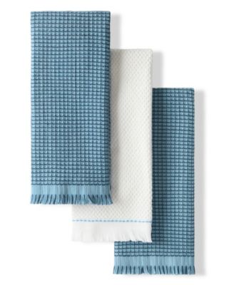 Gourmet Series Gridlines Kitchen Towels Set of 3, 18" x 28"