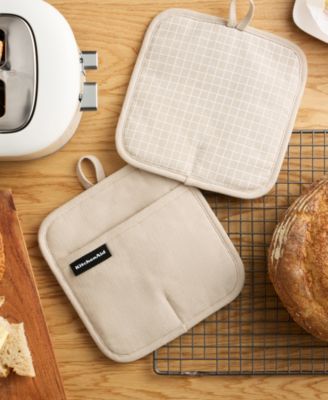 Gourmet Series Gridlines Pot Holder Set, Pack of 2