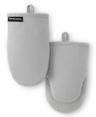 Gourmet Series Gridlines Mini Oven Mitts Set, Pack of 2