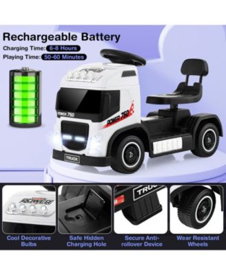 6V Kids Electric Ride-on Truck with Height Adjustable Seat