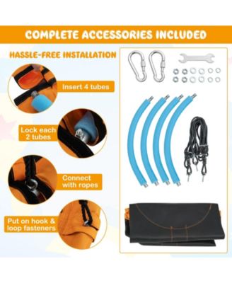 40 Inches Saucer Tree Swing Round with Adjustable Ropes and Carabiners