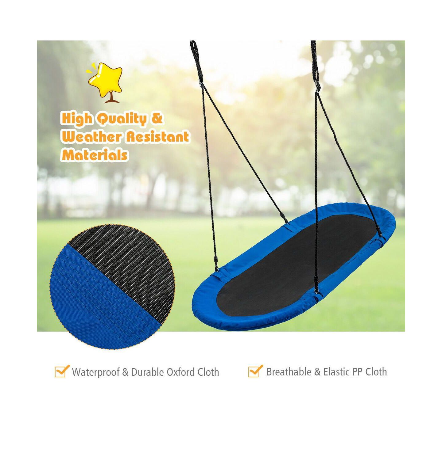 Детские игрушки Mecale Saucer Surf 60" Adjustable Swing Set, 700-lb Capacity, Ages 3+, цвет: Синий — фото 6