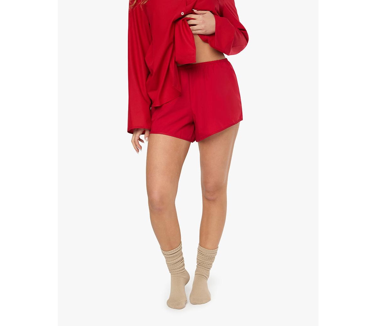 Women's Classic Pajama Short - Scarlet
