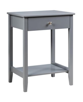 2PCS Nightstand Sofa Side End Table Bedroom Living Room w/ Shelf Drawer