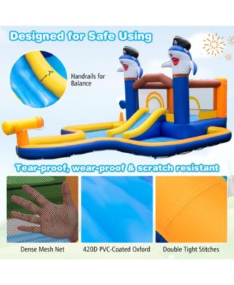7-In-1 Water Slide Park with Splash Pool and Water Cannon without Blower