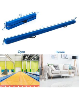 Folding Balance Beam with Solid Wood Base and Anti-slip Bottom
