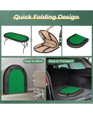 8 Players Texas Holdem Foldable Poker Table