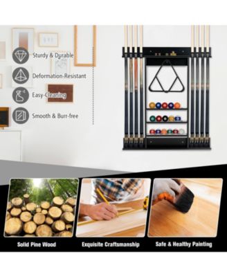 Wall-mounted Billiards Pool Cue Rack Only