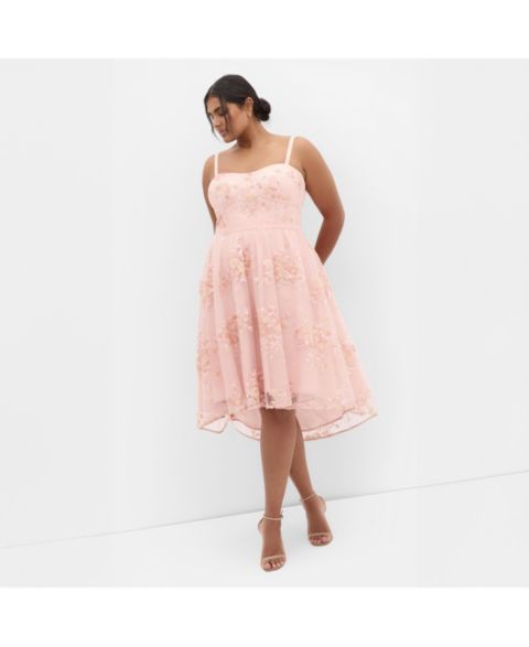 Женское платье CITY CHIC Ambrosia Strapless Tulle, цвет: Розовый