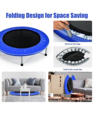 38 Inch Mini Folding Trampoline Portable Recreational Fitness Rebounder