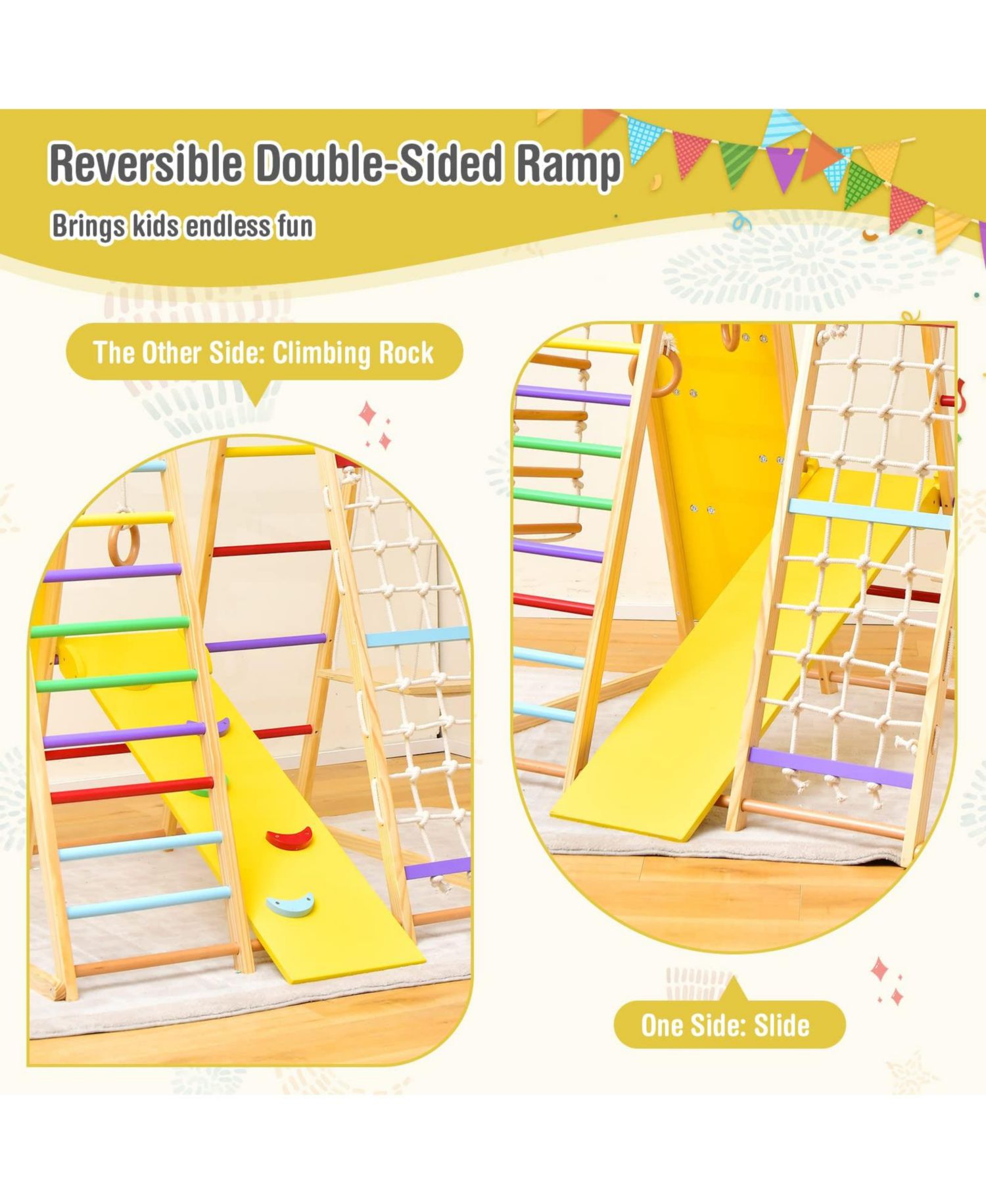 8-in-1 Beech Wood Jungle Gym Playset