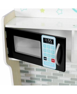 Kid's Wooden Pretend Cooking Play Kitchen Set