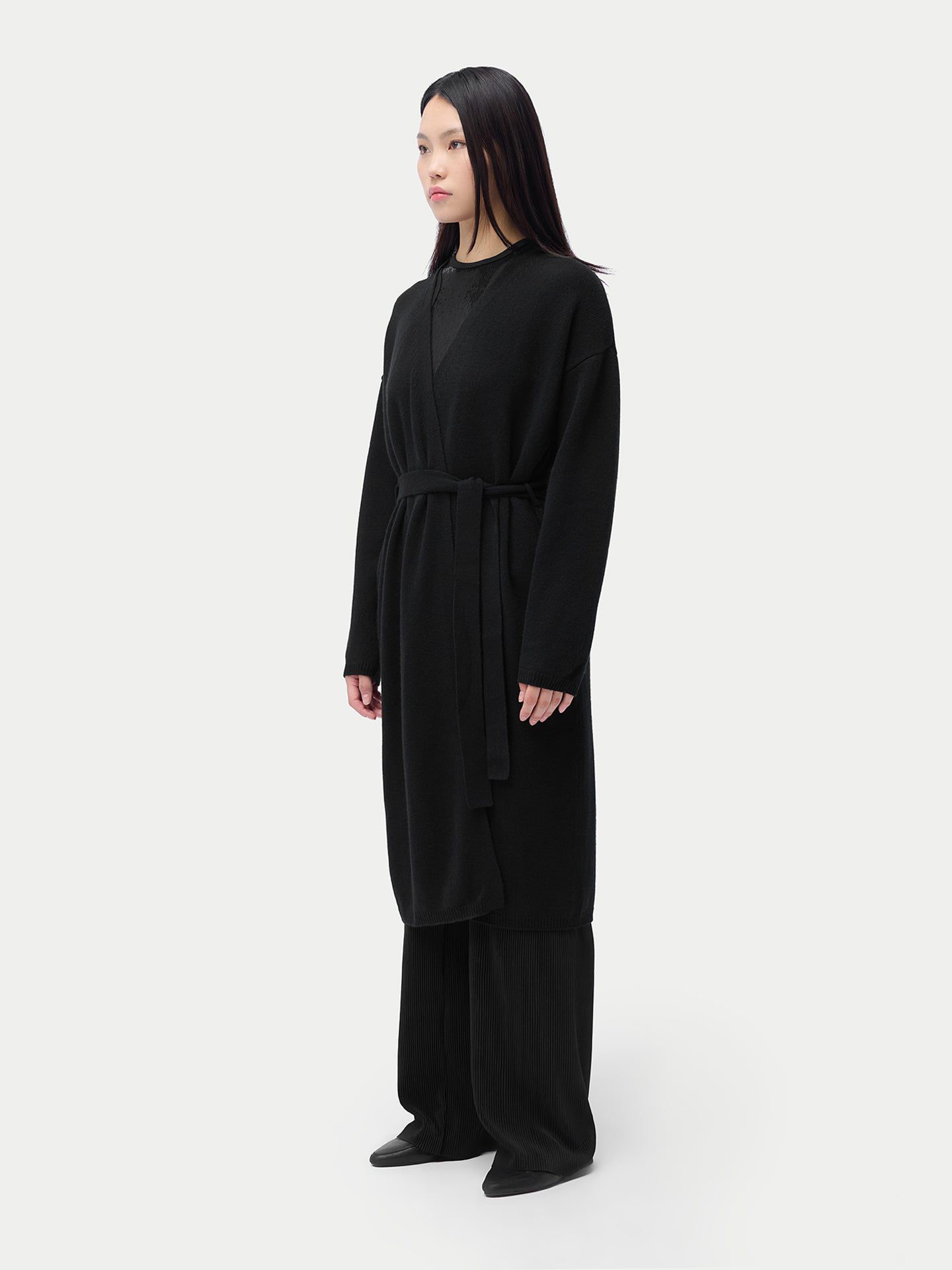 Халат Maternity Cashmere — Gobi Cashmere, цвет: Чёрный синий графитовый — фото 4