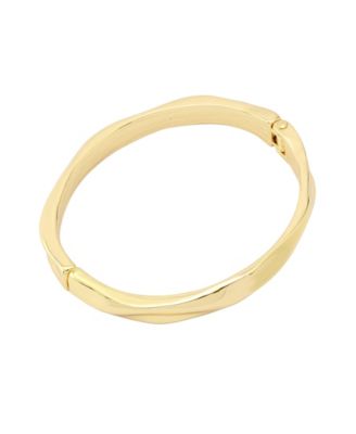 Gold and Silver Textured Bangle Bracelet