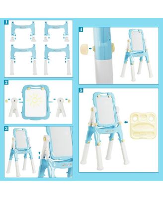 Kids Height Adjustable Double Side Magnetic Art Easel