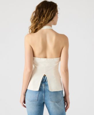 売れ筋商品|||スティーブ マデン カットソー トップス レディース Women's Brielle Button-Front Halter Vest Ivory Steve Madden Women's Brielle Button-Front Halter Vest - Macy's