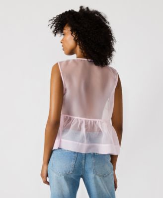 Women's Paulina Tie-Front Sheer Top