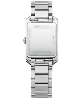 Women's Swiss Hampton Diamond Accent Stainless Steel Bracelet Watch 35x22mm