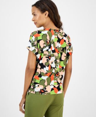 Women's Banded-Hem Dolman-Sleeve Top