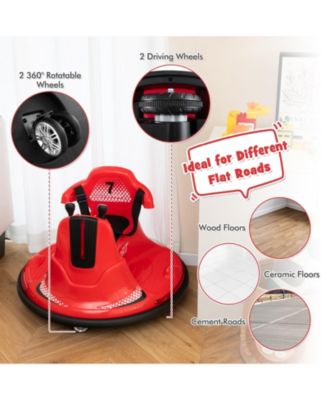 12V Kids Ride On Bumper Car with Remote Control Lights and Music